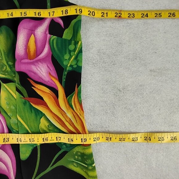 Sag Harbor Women's Black, Green Tropical Floral Sleeveless Maxi Dress Size 14P - Picture 9 of 12